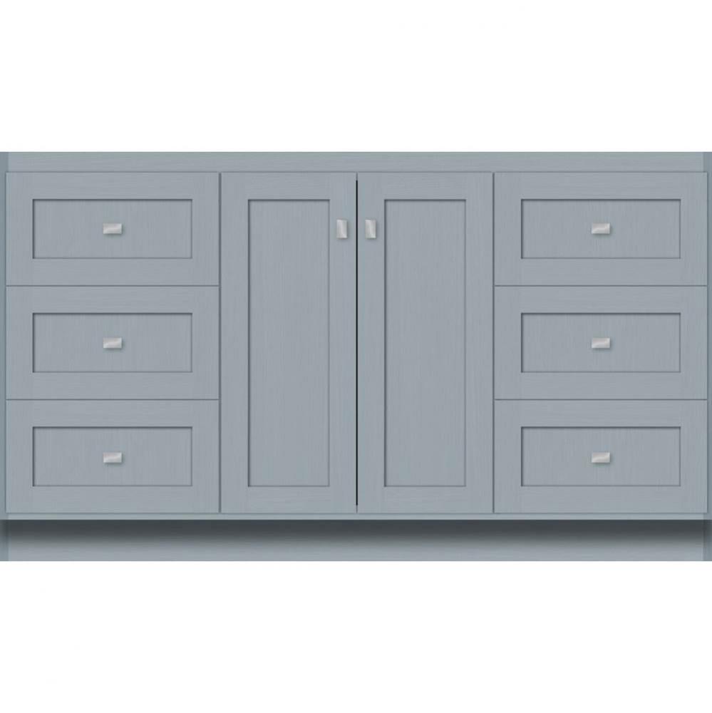 60 X 21 X 34.5 Montlake View Vanity Shaker Silver Oak Sb