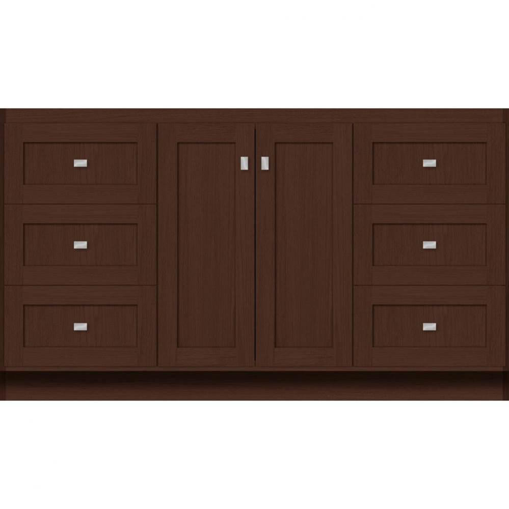 60 X 21 X 34.5 Montlake View Vanity Shaker Choc Oak Sb