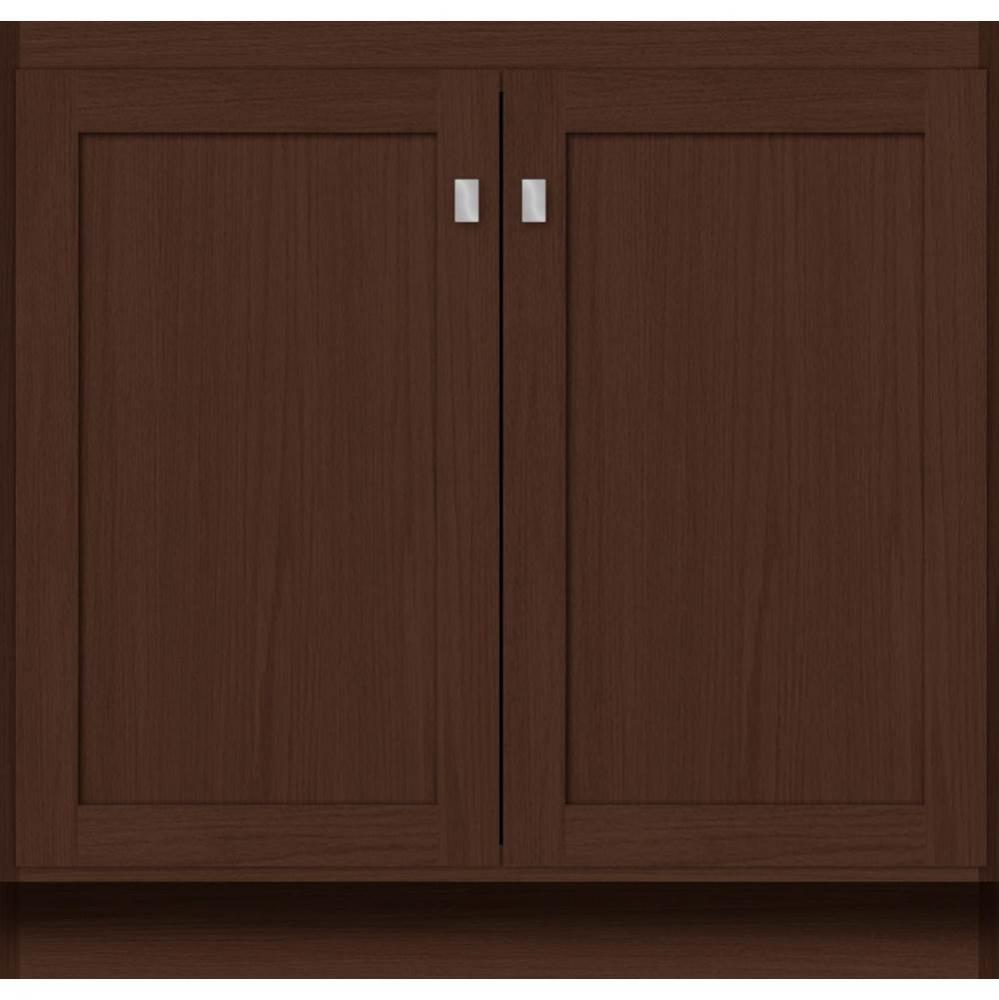 36 X 21 X 34.5 Montlake View Vanity Shaker Choc Oak Std