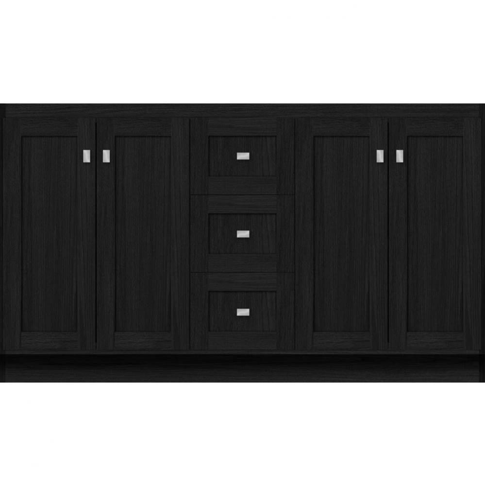 60 X 21 X 34.5 Montlake View Vanity Shaker Midnight Oak Db