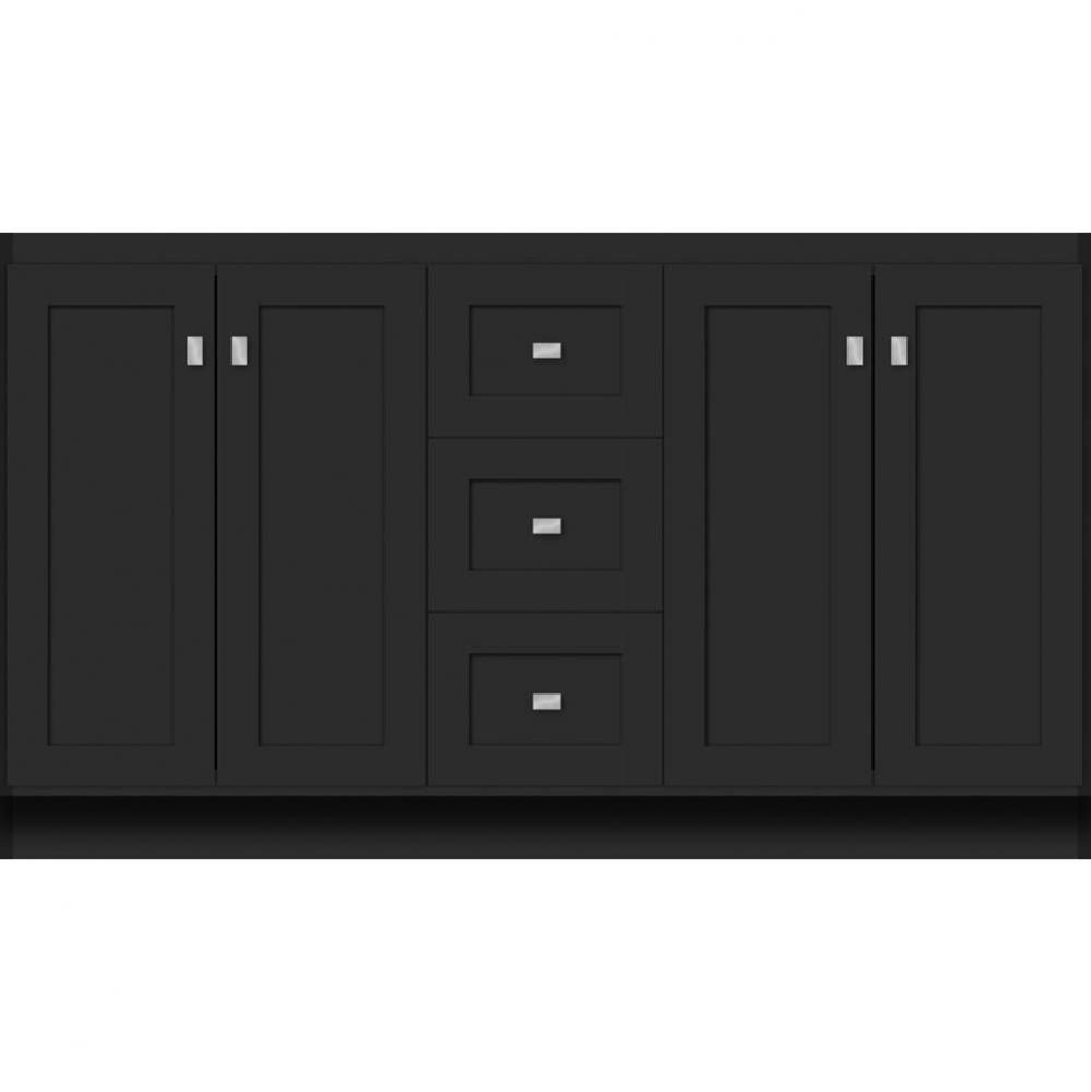 60 X 21 X 34.5 Montlake View Vanity Shaker Sat Black Db