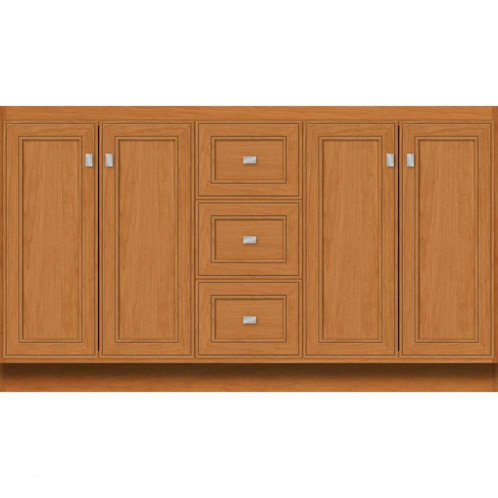 60 X 21 X 34.5 Montlake View Vanity Deco Miter Nat Cherry Db