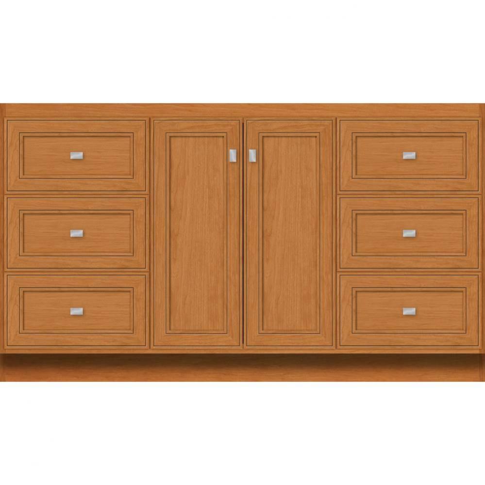 60 X 21 X 34.5 Montlake View Vanity Deco Miter Nat Cherry Sb