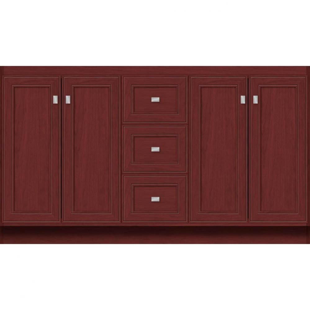 60 X 21 X 34.5 Montlake View Vanity Deco Miter Dk Cherry Db