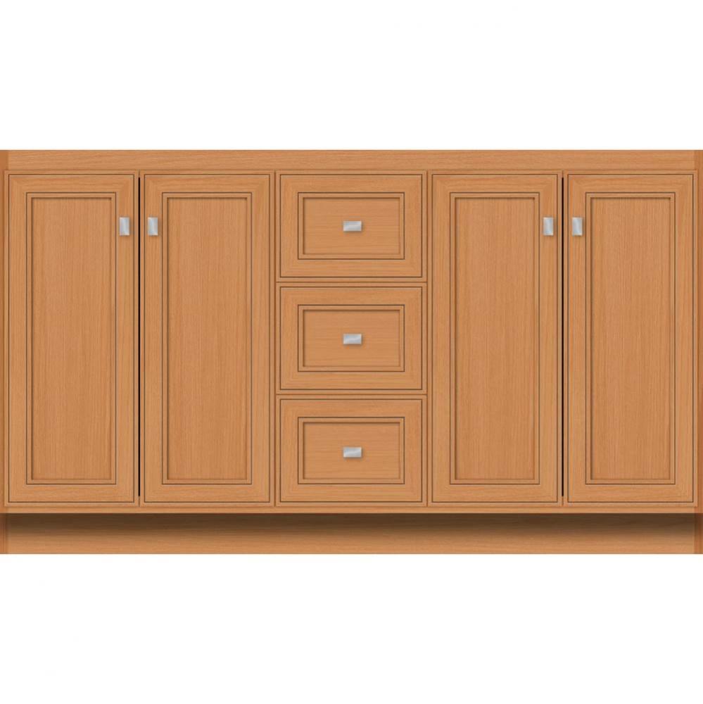 60 X 21 X 34.5 Montlake View Vanity Deco Miter Nat Oak Db