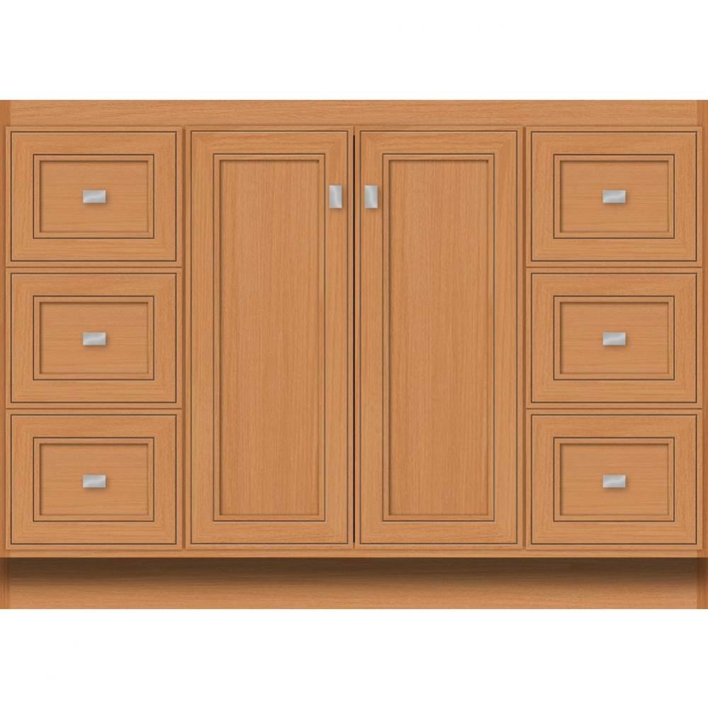 48 X 21 X 34.5 Montlake View Vanity Deco Miter Nat Oak Sb