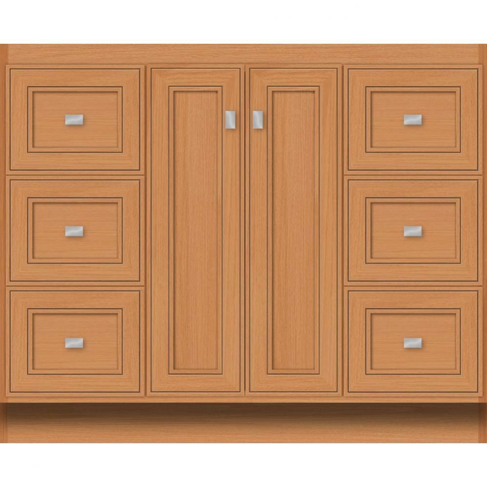 42 X 21 X 34.5 Montlake View Vanity Deco Miter Nat Oak Sb