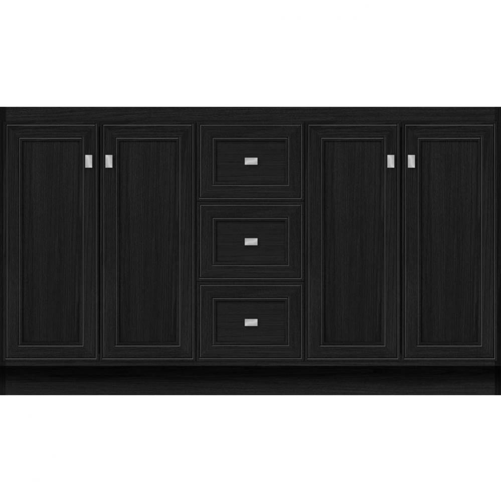 60 X 21 X 34.5 Montlake View Vanity Deco Miter Midnight Oak Db