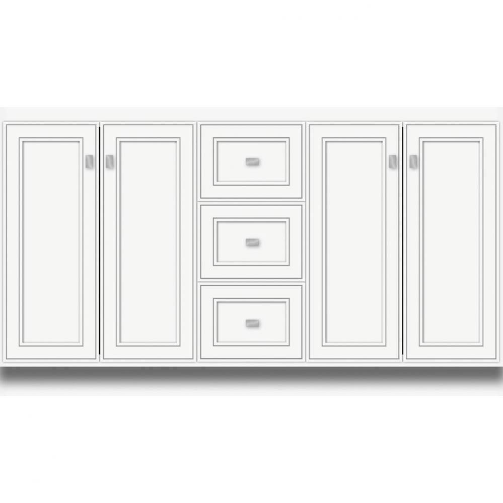 60 X 21 X 34.5 Montlake View Vanity Deco Miter Sat White Db