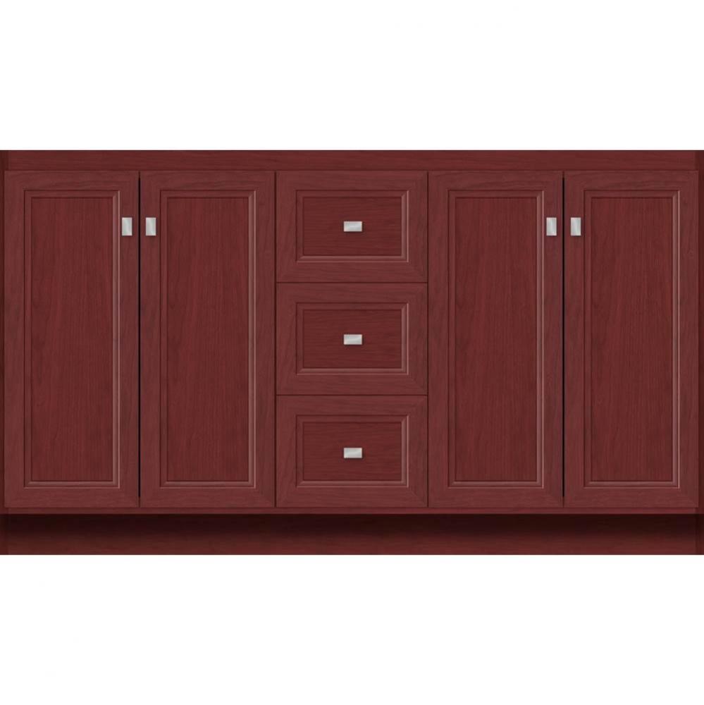 60 X 21 X 34.5 Montlake View Vanity Ogee Miter Dk Cherry Db