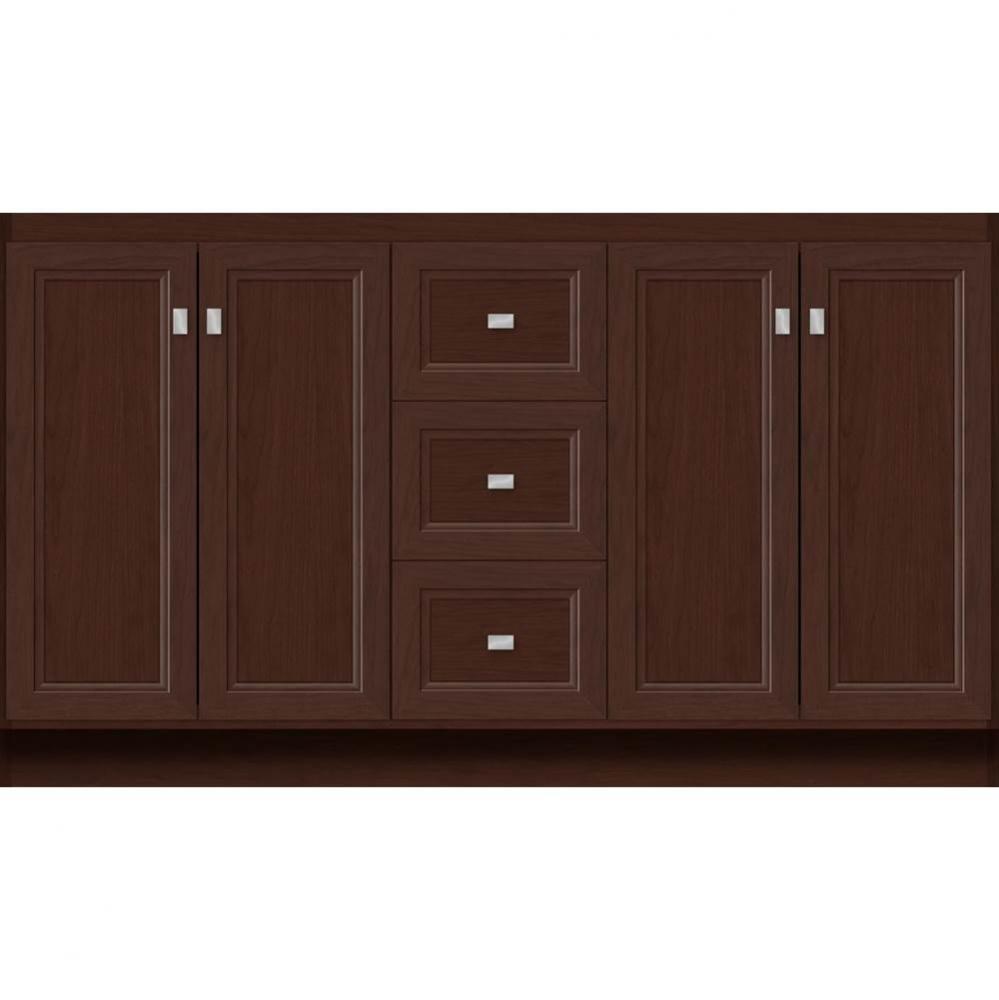 60 X 21 X 34.5 Montlake View Vanity Ogee Miter Choc Cherry Db