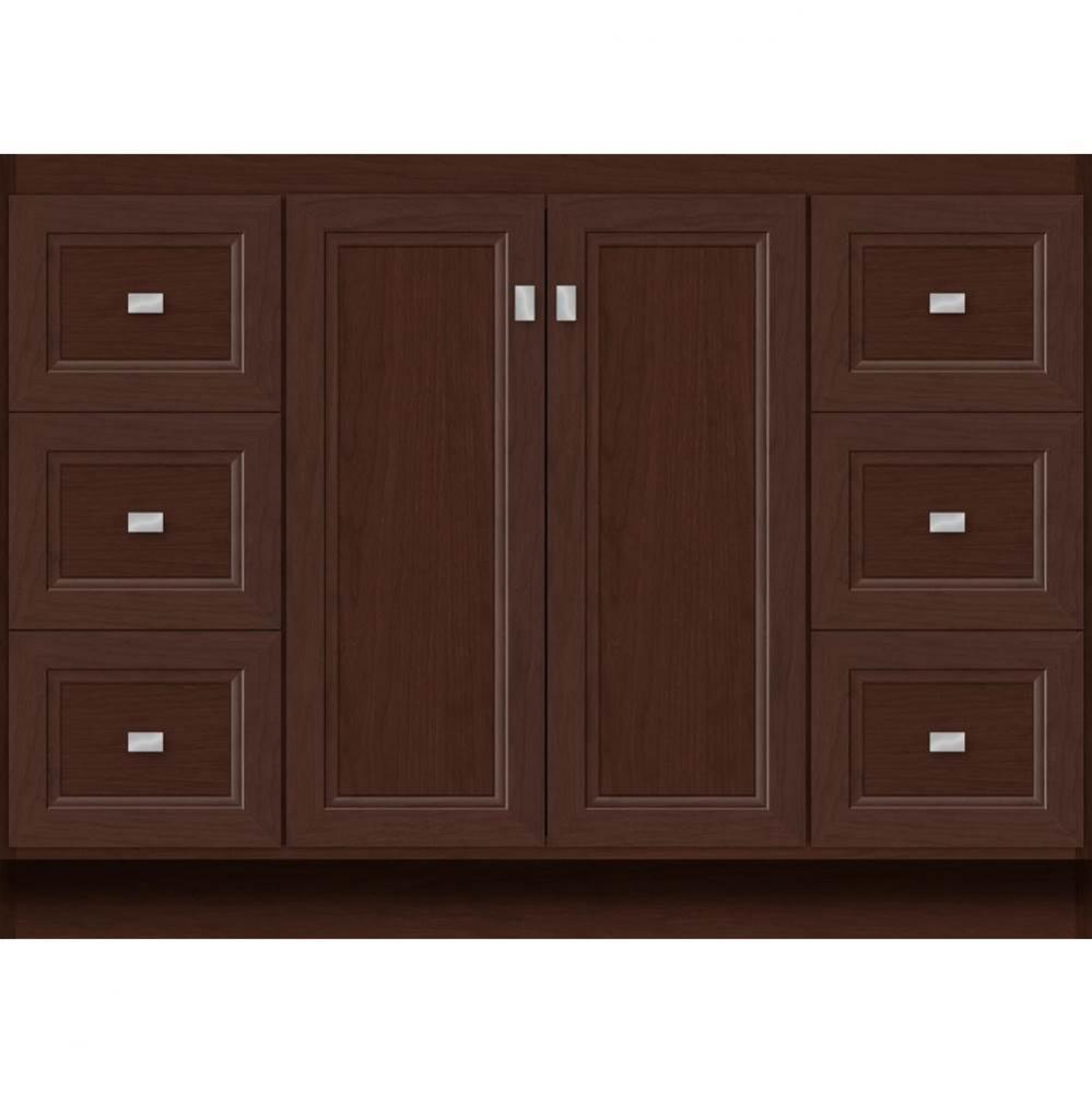 48 X 18 X 34.5 Montlake View Vanity Ogee Miter Choc Cherry Sb