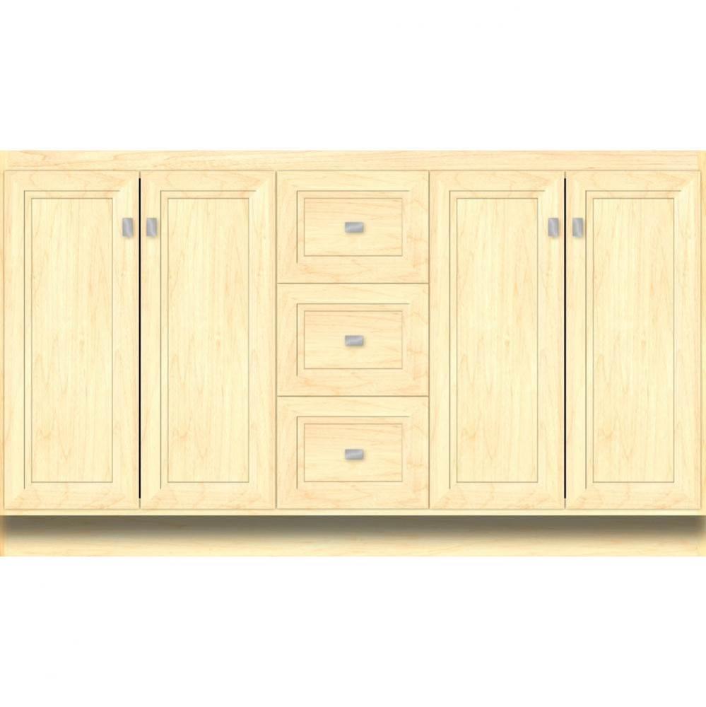 60 X 18 X 34.5 Montlake View Vanity Ogee Miter Nat Maple Db