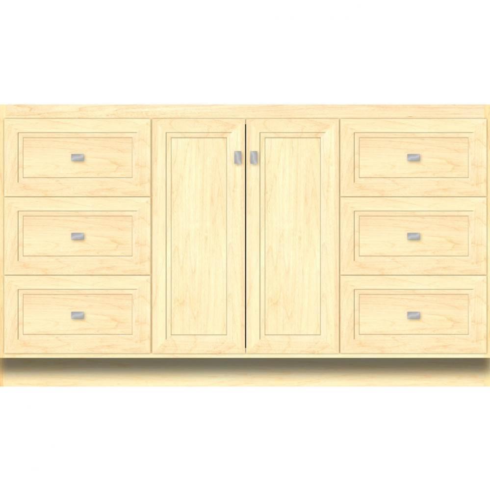 60 X 18 X 34.5 Montlake View Vanity Ogee Miter Nat Maple Sb