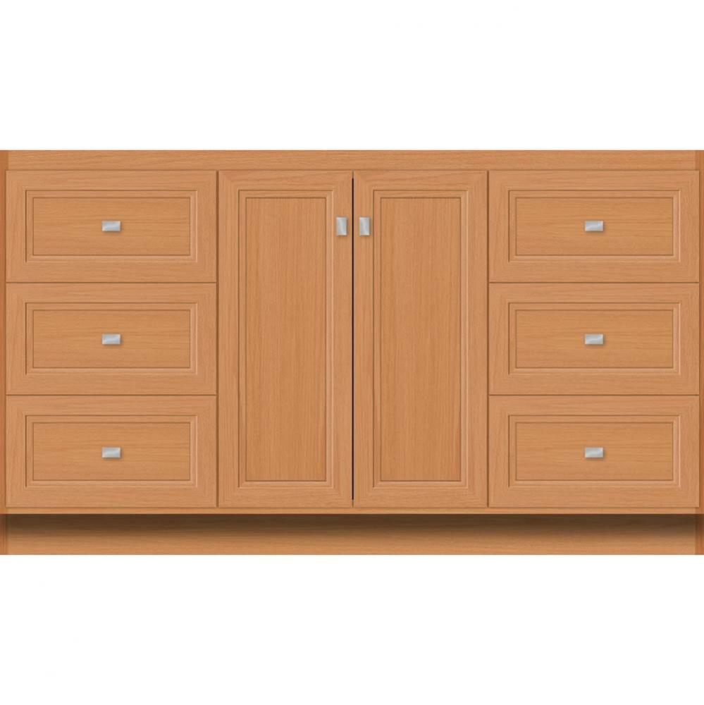 60 X 21 X 34.5 Montlake View Vanity Ogee Miter Nat Oak Sb