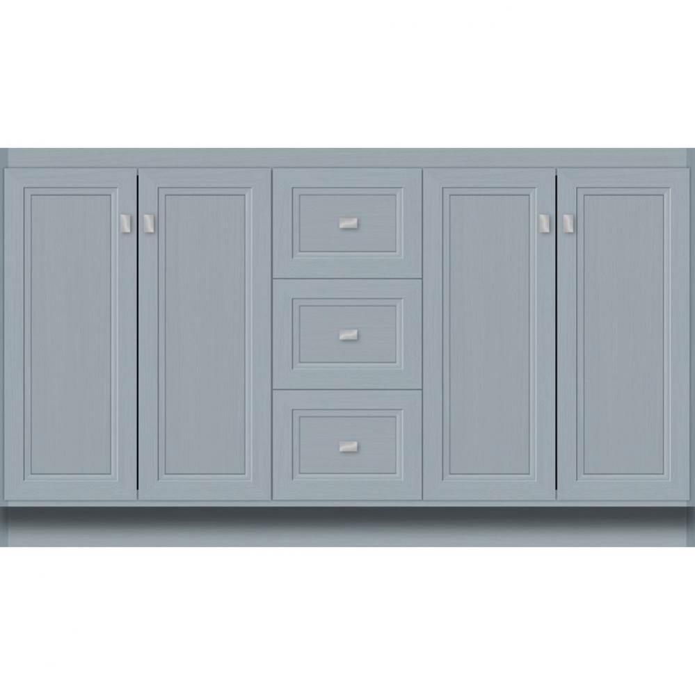 60 X 18 X 34.5 Montlake View Vanity Ogee Miter Silver Oak Db