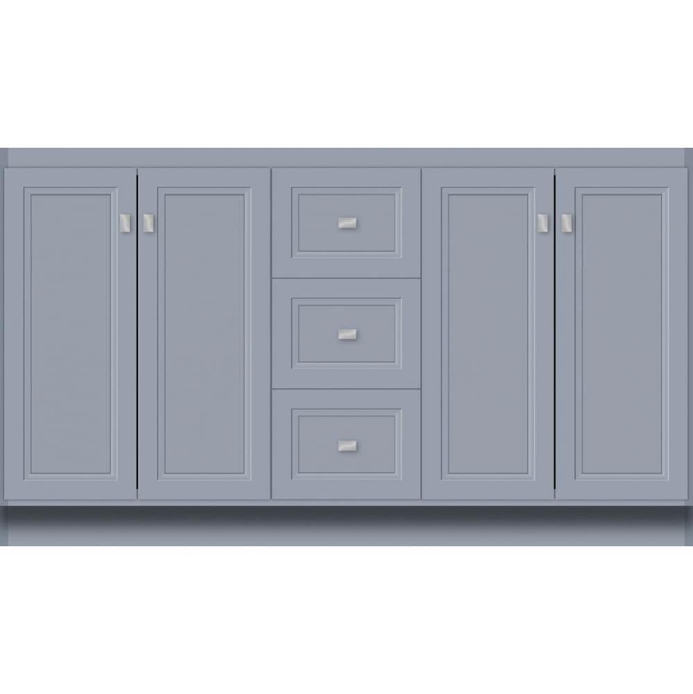 60 X 21 X 34.5 Montlake View Vanity Ogee Miter Sat Silver Db