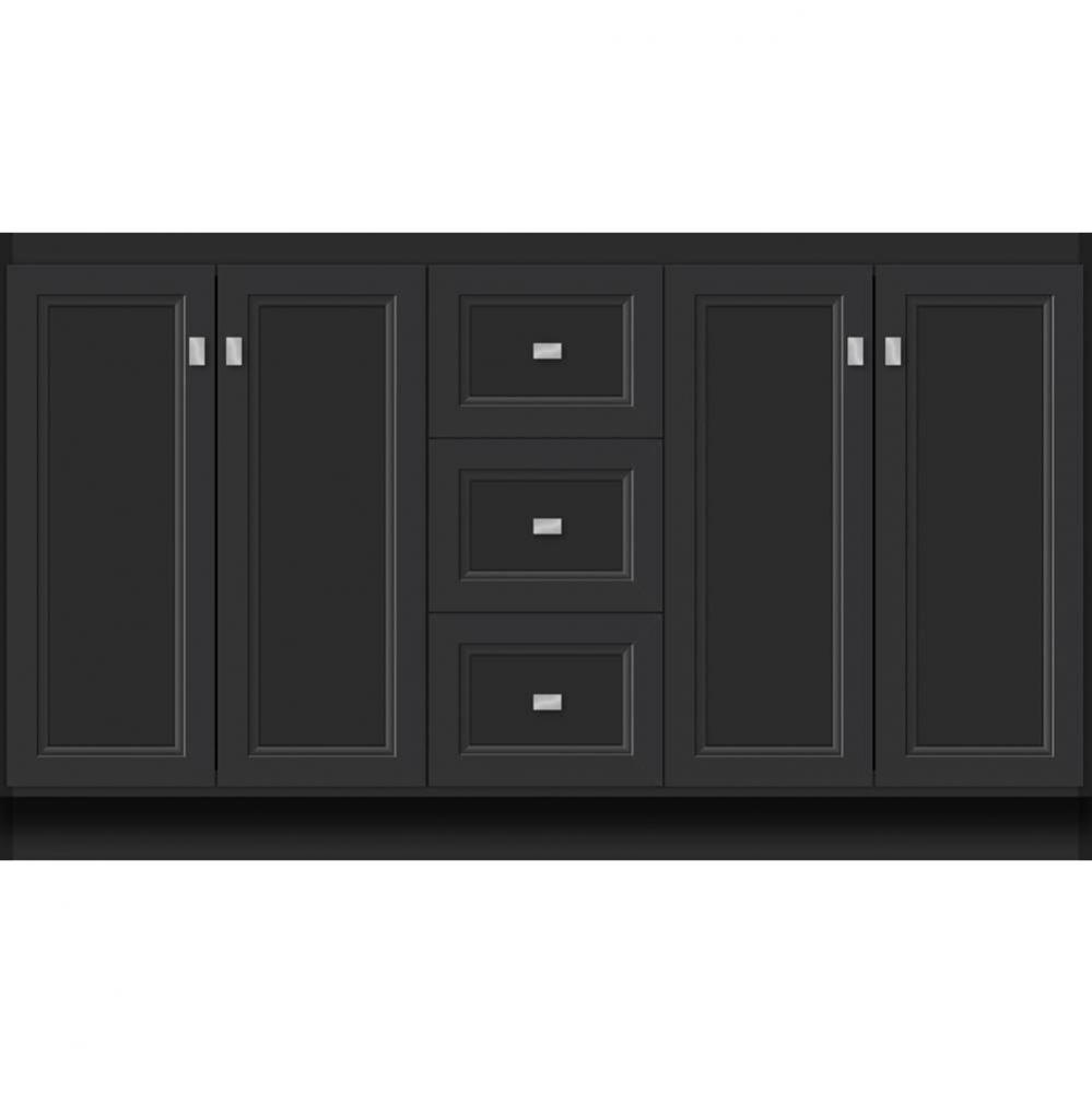 60 X 21 X 34.5 Montlake View Vanity Ogee Miter Sat Black Db