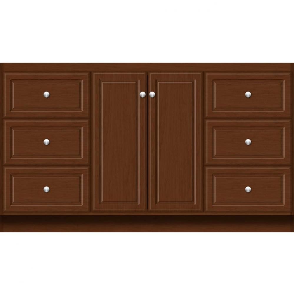 60 X 18 X 34.5 Montlake View Vanity Ultra Pecan Cherry Sb