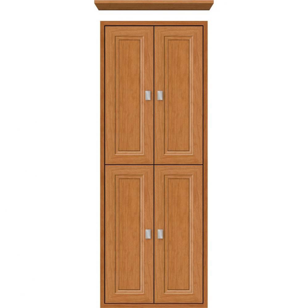 18 X 6.25 X 48 Inset Tall Cubby Ogee Miter Nat Cherry
