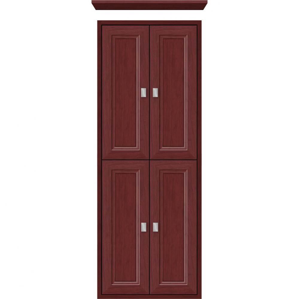 18 X 6.25 X 48 Inset Tall Cubby Ogee Miter Dk Cherry