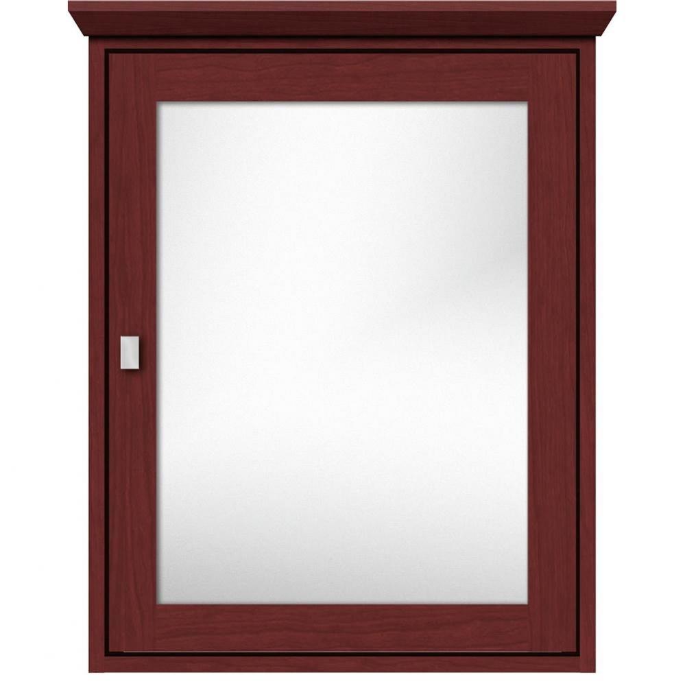 24 X 6.5 X 31.5 Inset Med Cab Single Door 01-Square Dk Cherry