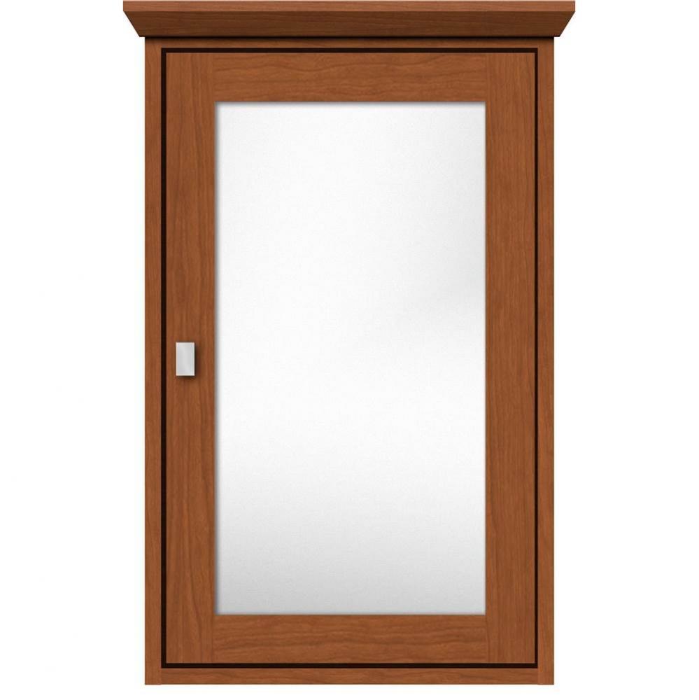 19 X 6.5 X 31.5 Inset Med Cab Single Door 01-Square Cinn Cherry