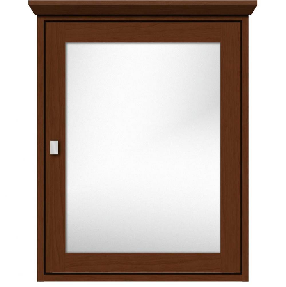 24 X 6.5 X 31.5 Inset Med Cab Single Door 01-Square Pecan Cherry