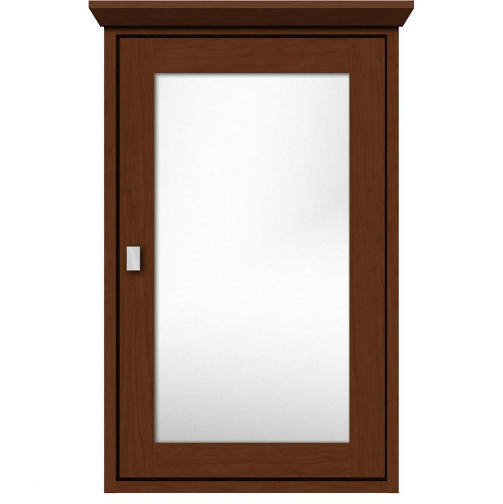 19 X 6.5 X 31.5 Inset Med Cab Single Door 01-Square Pecan Cherry