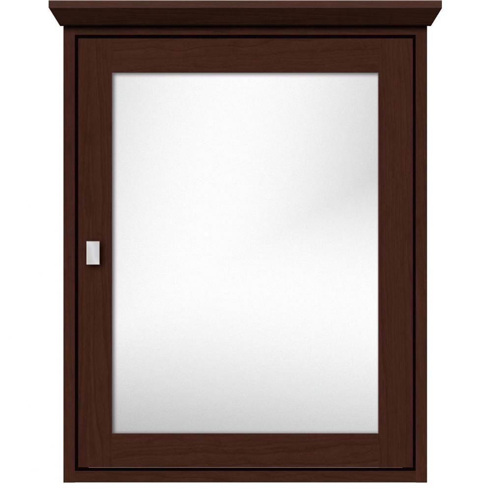 24 X 6.5 X 31.5 Inset Med Cab Single Door 01-Square Choc Cherry