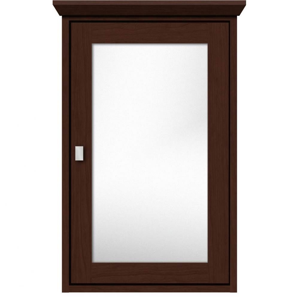 19 X 6.5 X 31.5 Inset Med Cab Single Door 01-Square Choc Cherry