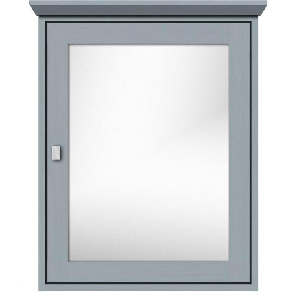 24 X 6.5 X 31.5 Inset Med Cab Single Door 01-Square Silver Oak