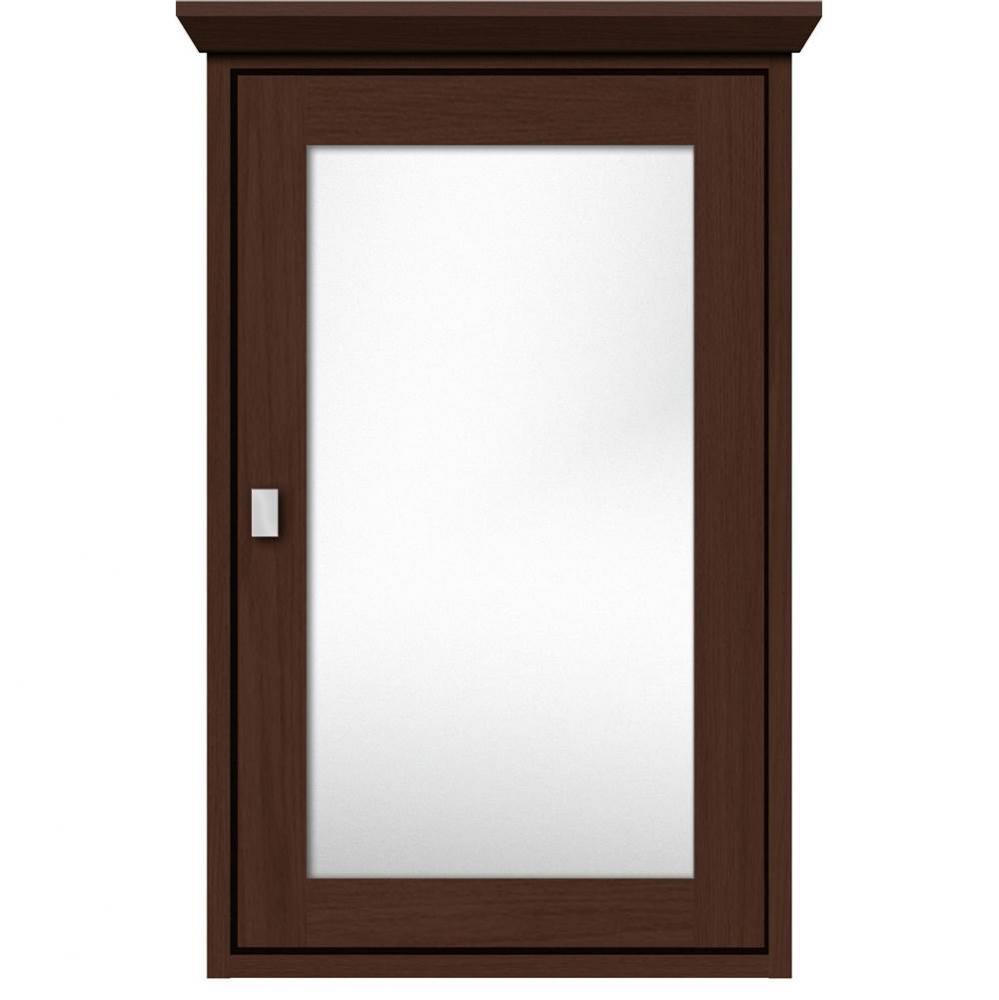 19 X 6.5 X 31.5 Inset Med Cab Single Door 01-Square Choc Oak