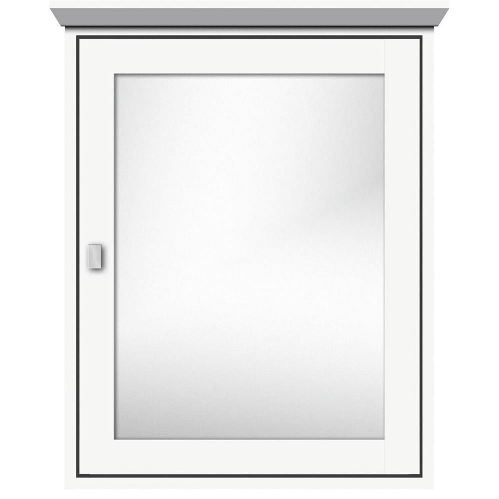 24 X 6.5 X 31.5 Inset Med Cab Single Door 01-Square Sat White