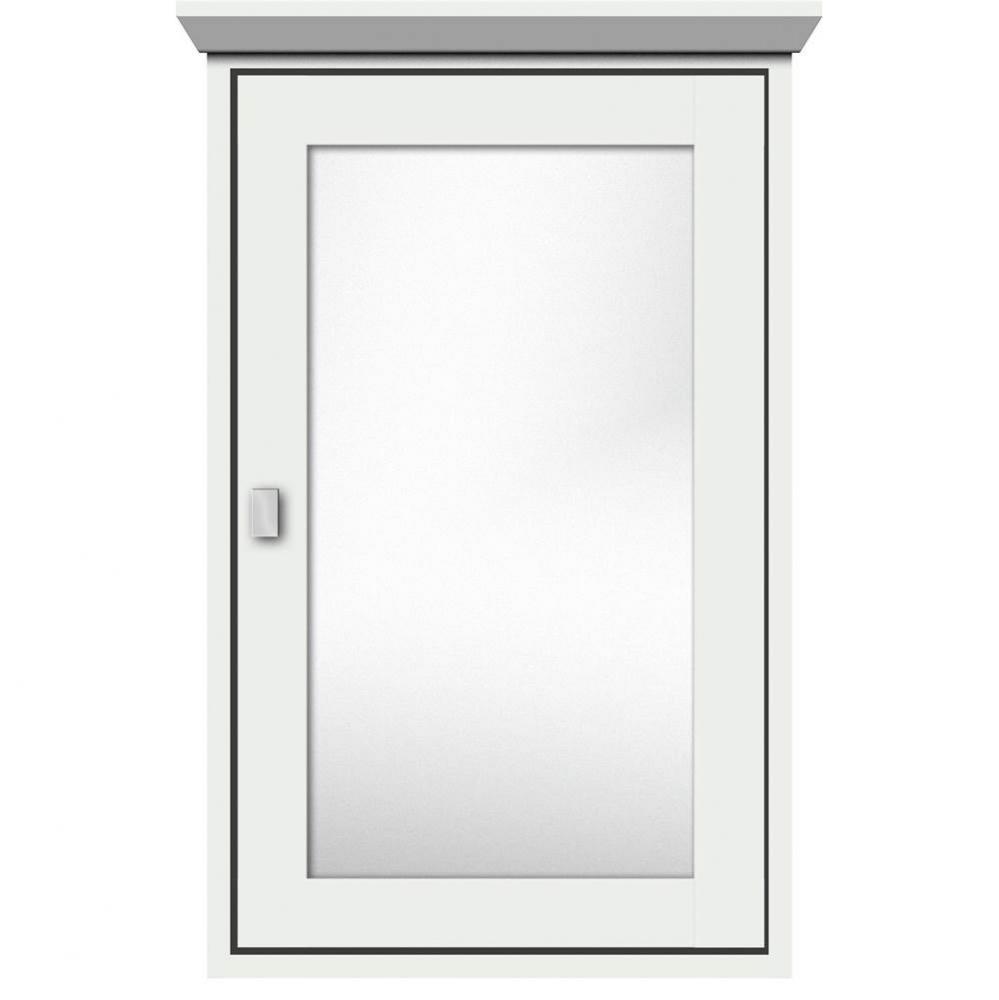 19 X 6.5 X 31.5 Inset Med Cab Single Door 01-Square Powder Grey