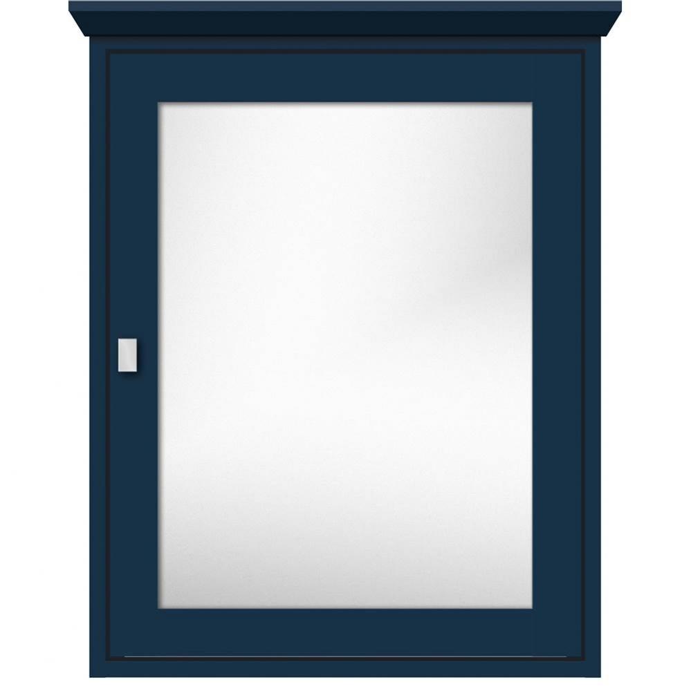 24 X 6.5 X 31.5 Inset Med Cab Single Door Deco Miter Lapis Night