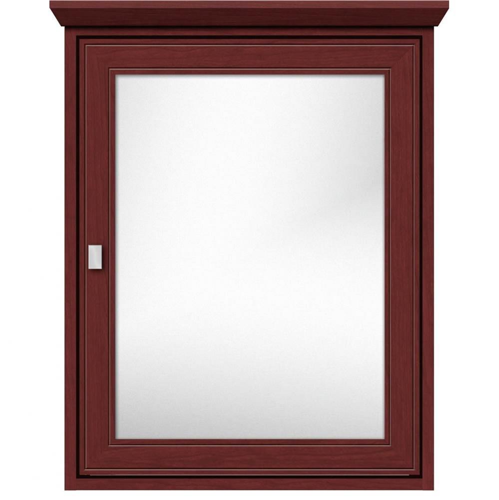 24 X 6.5 X 31.5 Inset Med Cab Single Door Deco Miter Dk Cherry