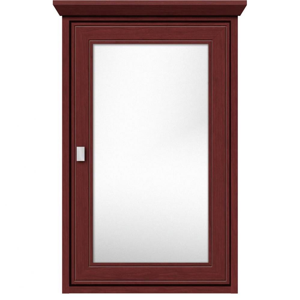 19 X 6.5 X 31.5 Inset Med Cab Single Door Deco Miter Dk Cherry