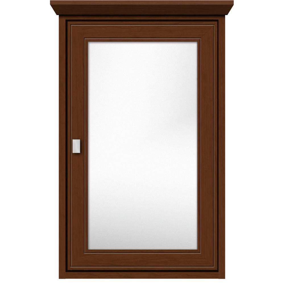 19 X 6.5 X 31.5 Inset Med Cab Single Door Deco Miter Pecan Cherry