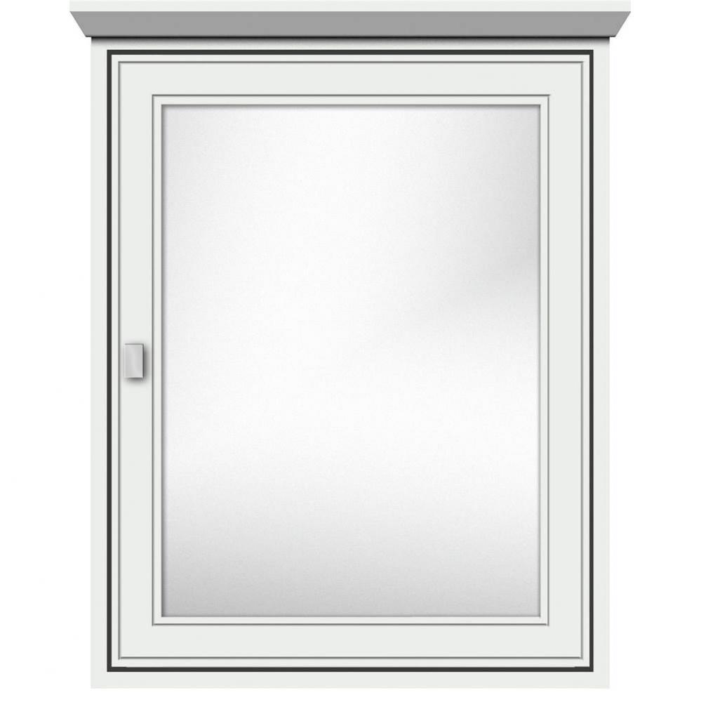 24 X 6.5 X 31.5 Inset Med Cab Single Door Deco Miter Powder Grey