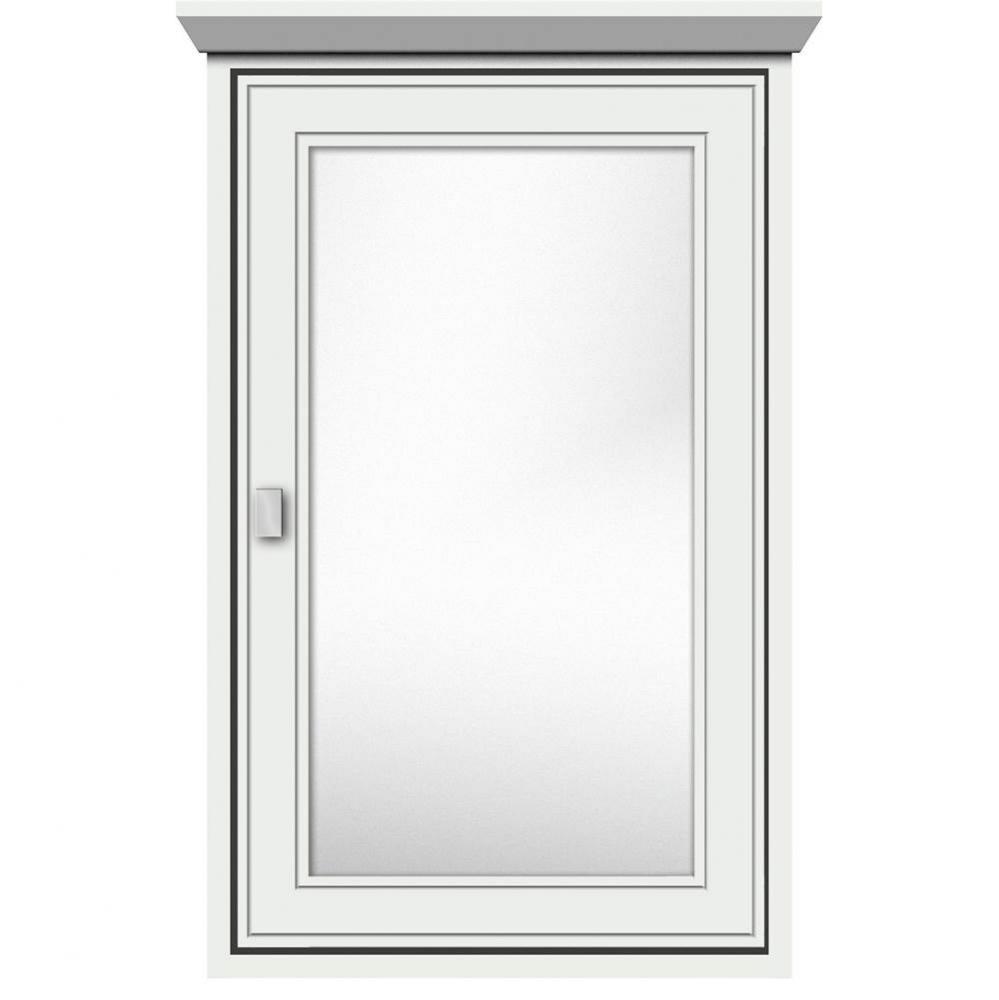 19 X 6.5 X 31.5 Inset Med Cab Single Door Deco Miter Powder Grey