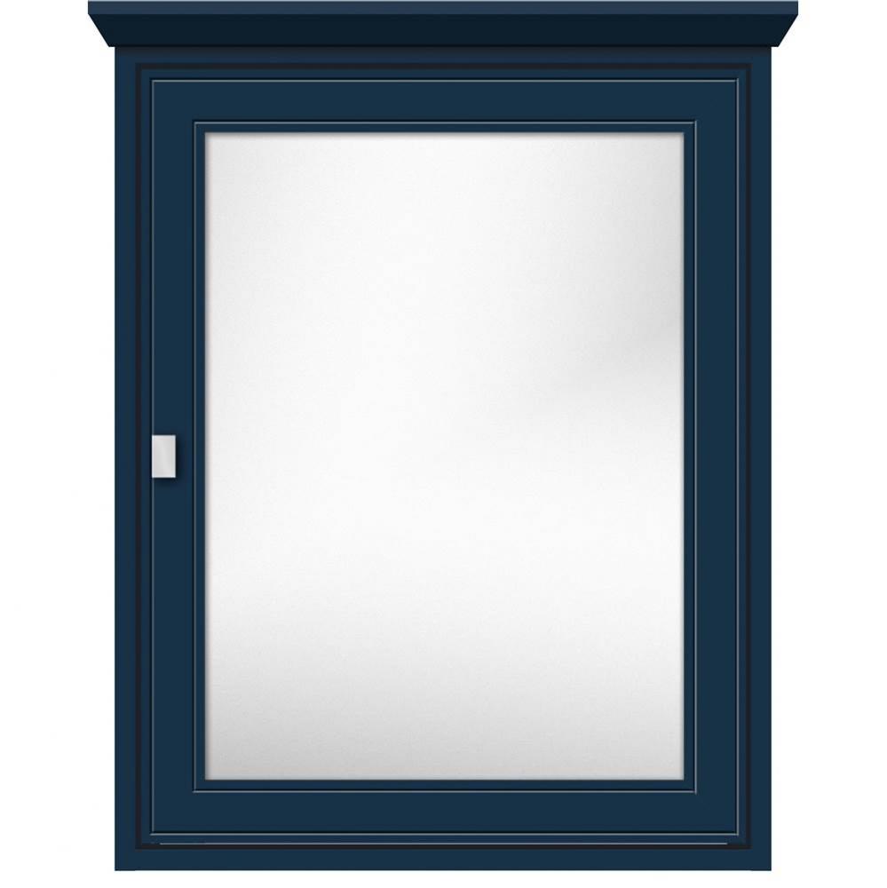 24 X 6.5 X 31.5 Inset Med Cab Single Door Ogee Miter Lapis Night