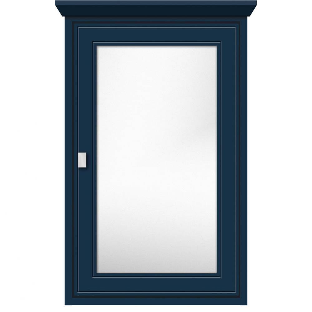 19 X 6.5 X 31.5 Inset Med Cab Single Door Ogee Miter Lapis Night