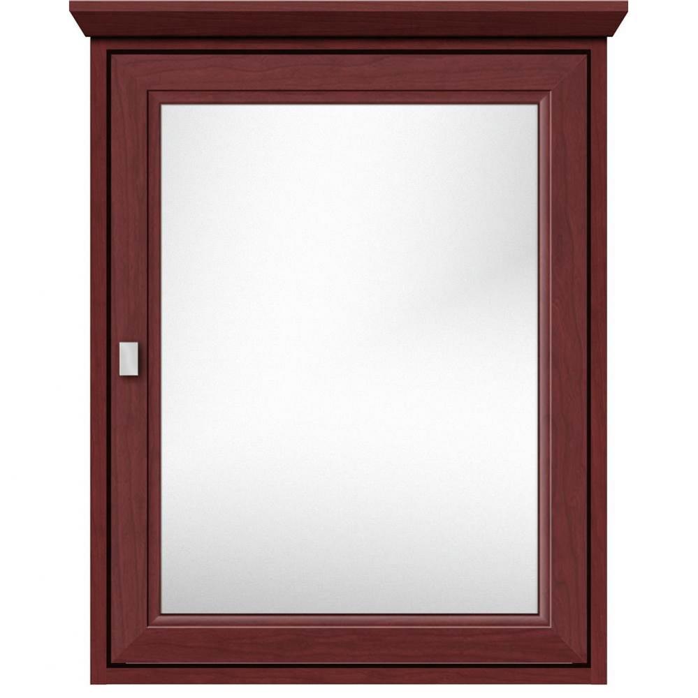 24 X 6.5 X 31.5 Inset Med Cab Single Door Ogee Miter Dk Cherry