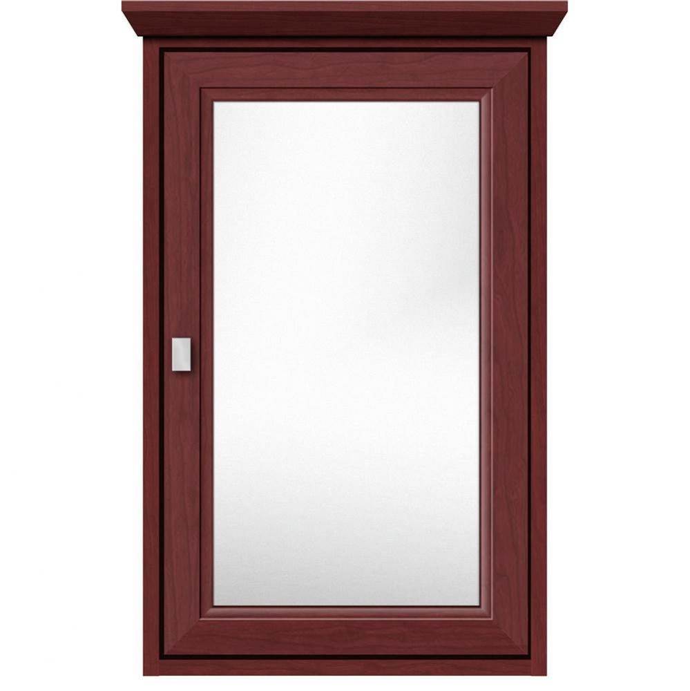 19 X 6.5 X 31.5 Inset Med Cab Single Door Ogee Miter Dk Cherry