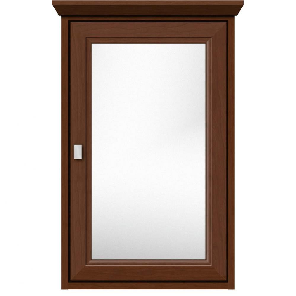 19 X 6.5 X 31.5 Inset Med Cab Single Door Ogee Miter Pecan Cherry