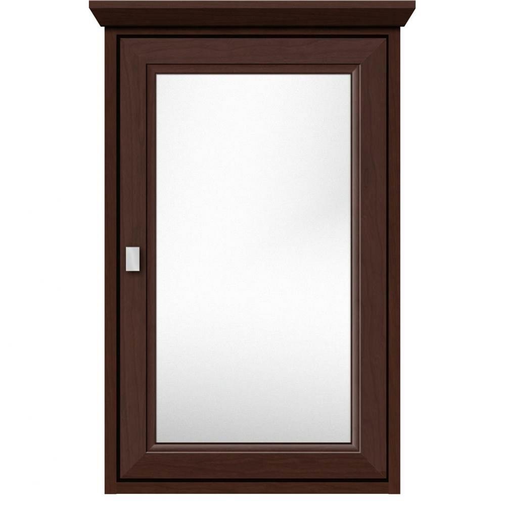 19 X 6.5 X 31.5 Inset Med Cab Single Door Ogee Miter Choc Cherry