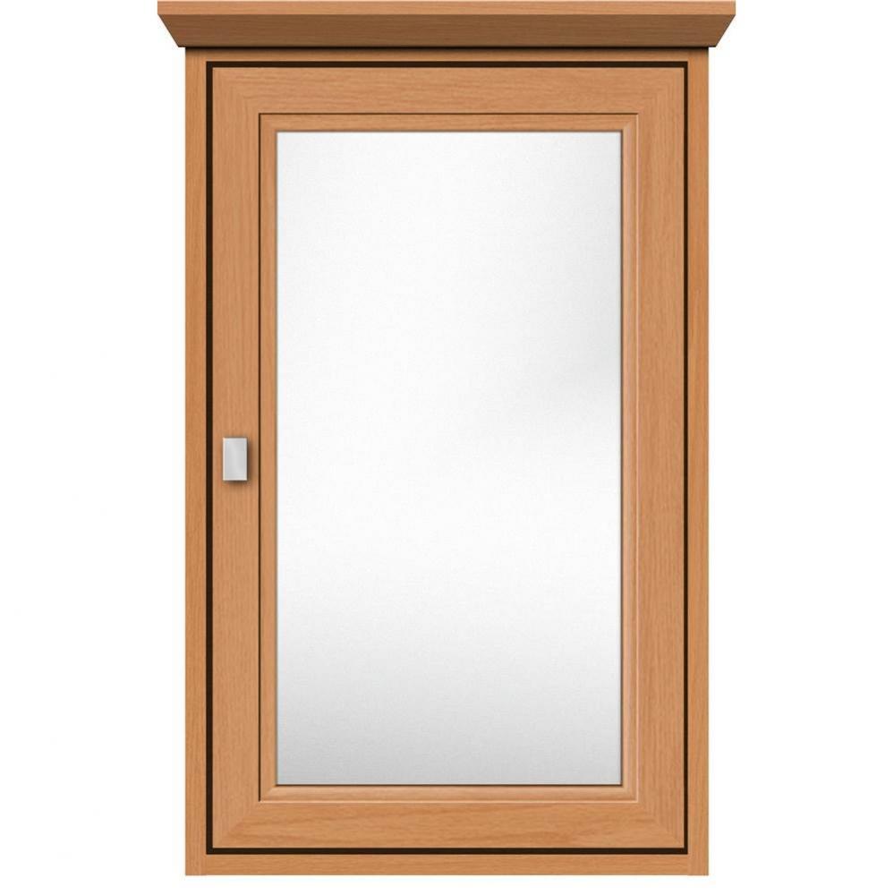 19 X 6.5 X 31.5 Inset Med Cab Single Door Ogee Miter Nat Oak