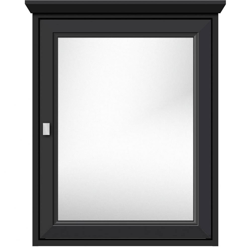 24 X 6.5 X 31.5 Inset Med Cab Single Door Ogee Miter Sat Black