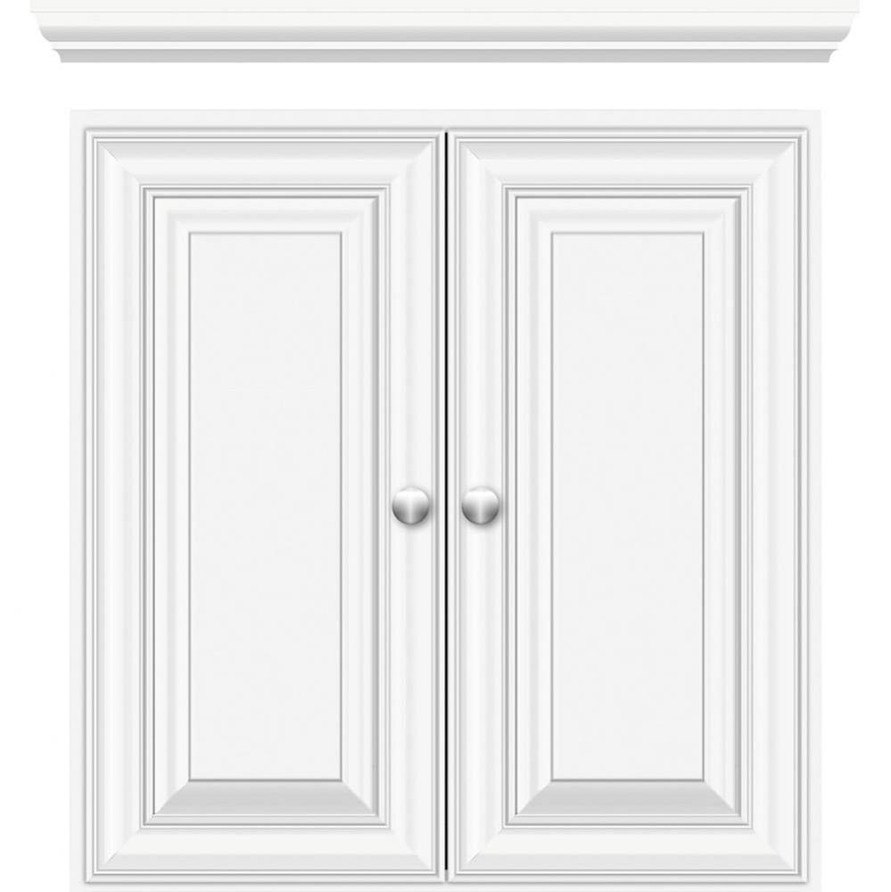 24 X 5.5 X 25 Wall Cubby Classic Miter Sat White
